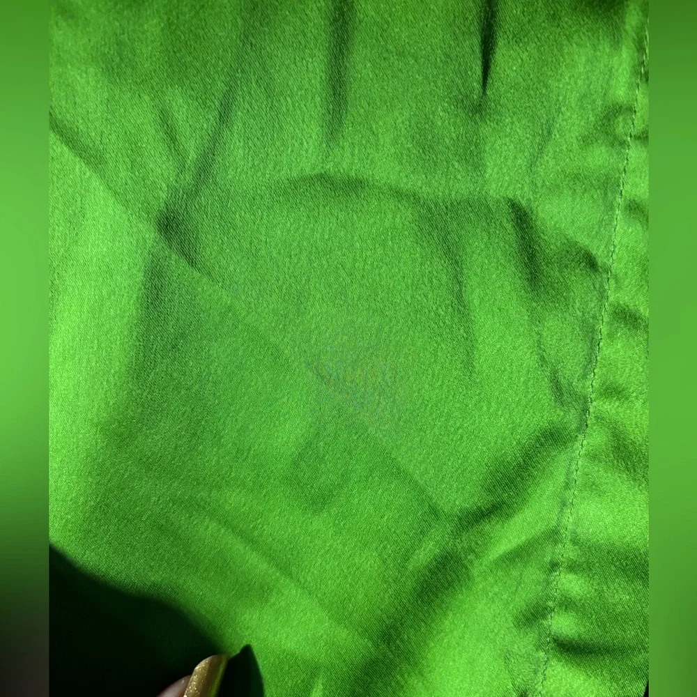 A New Day Bright Green Long Sleeve Button Down Shirt - Picture 8 of 9